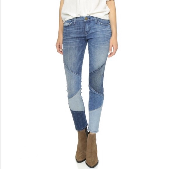 Current/Elliott Denim - CURRENT/ELLIOTT The Stiletto Patchwork Jeans
